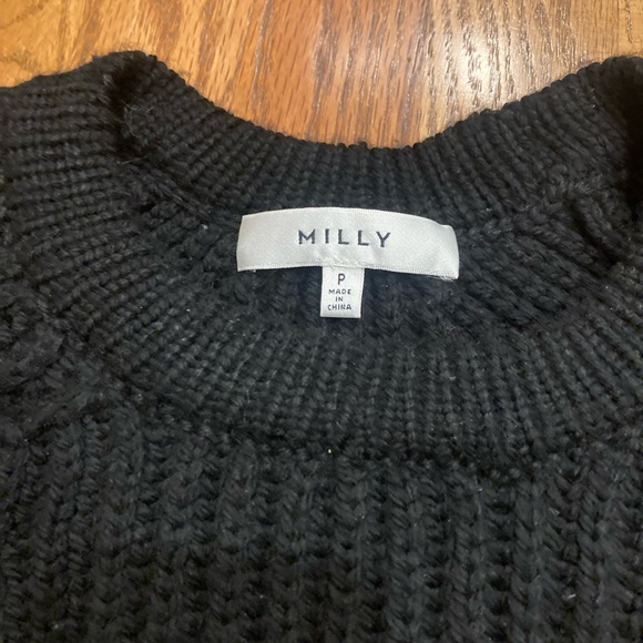 🌼 SALE!! Milly | 100% Wool Chunky Crew Neck Ribbed Sweater EUC Milly P (0-2) - Picture 3 of 4